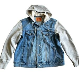 Levi's Hybrid Hoodie Denim Trucker Jacket Vintage Fit Men’s Large